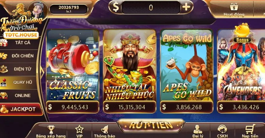 Slot game và máy đánh bạc với giải jackpot lớn tại Sanvip